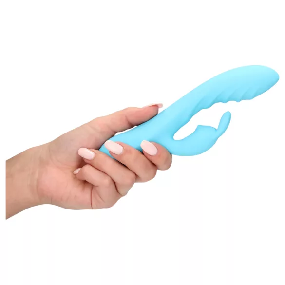Loveline - waterproof rabbit ear vibrator with clitoral arm (blue)