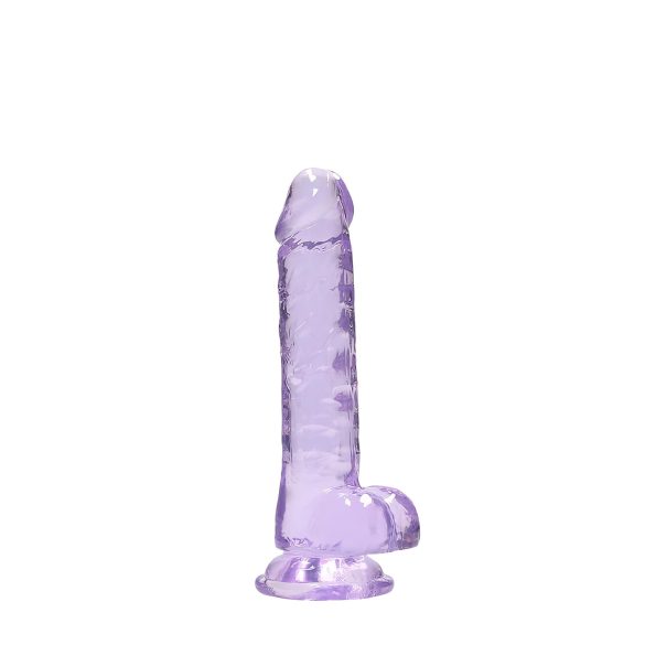 REALROCK - Lifelike Clear Dildo - Purple (17cm)