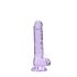REALROCK - Lifelike Clear Dildo - Purple (17cm)
