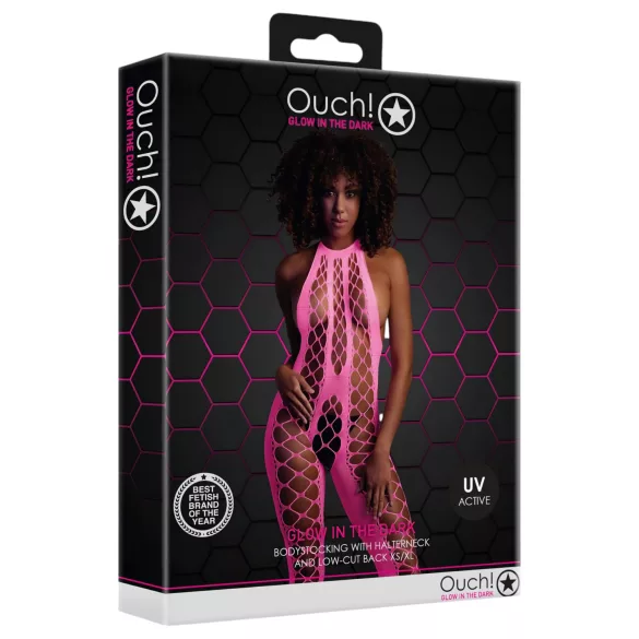 Ouch! - Glow-in-the-Dark Open Jumpsuit (Pink)