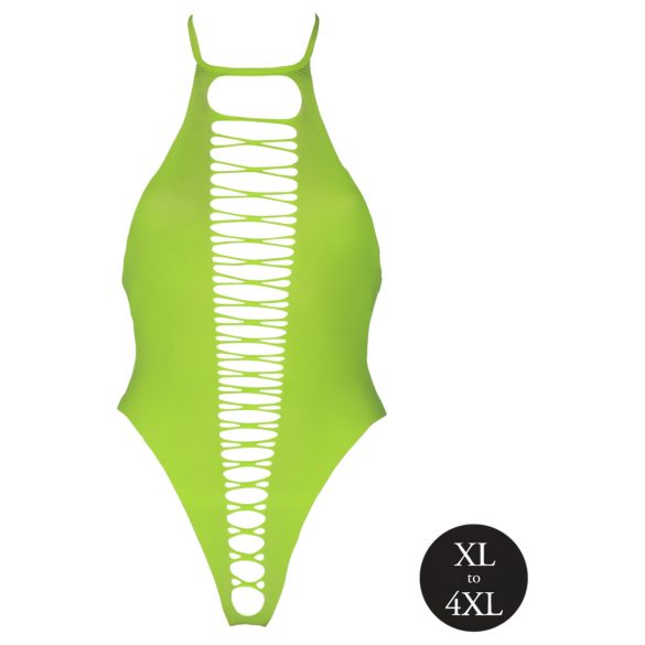 Ouch! - Neon Green Glow-in-the-Dark Open Bodysuit