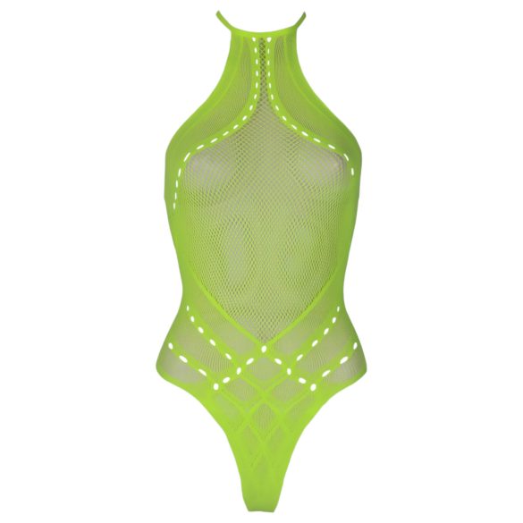 Ouch! - Neon Green Glow-in-the-Dark Strappy Bodysuit