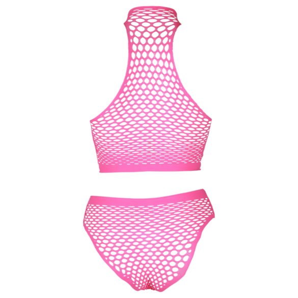 Ouch! - Glow-in-the-Dark Lingerie Set (Pink)