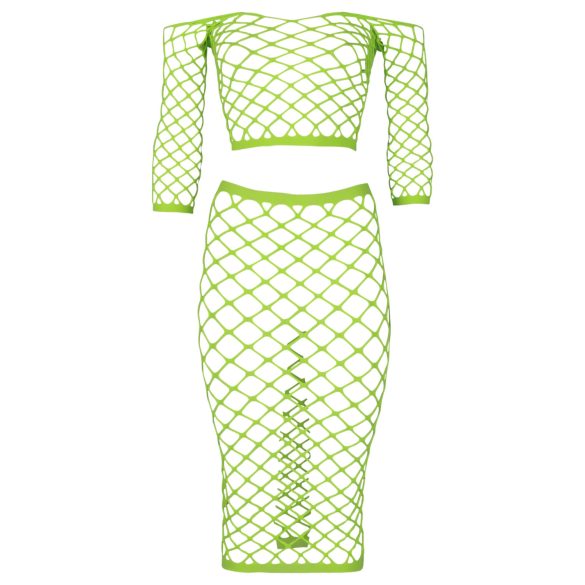 Ouch! - Neon Green Glow-in-the-Dark Skirt & Top Set