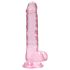 REALROCK - Pink Transparent Lifelike Dildo (17cm)