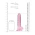 REALROCK - Pink Transparent Lifelike Dildo (17cm)