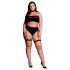 Le Désir Plus Size - 3-Piece Lingerie Set - Black (XL-4XL)