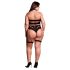 Le Désir Plus Size - 3-Piece Lingerie Set - Black (XL-4XL)