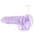 REALROCK - Lifelike Purple Dildo - Transparent (19cm)