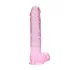 REALROCK - Transparent Lifelike Dildo - Pink (22cm)