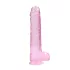 REALROCK - Transparent Lifelike Dildo - Pink (22cm)