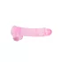 REALROCK - Transparent Lifelike Dildo - Pink (22cm)