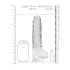 RealRock - transparent realistic dildo (clear, 22 cm)