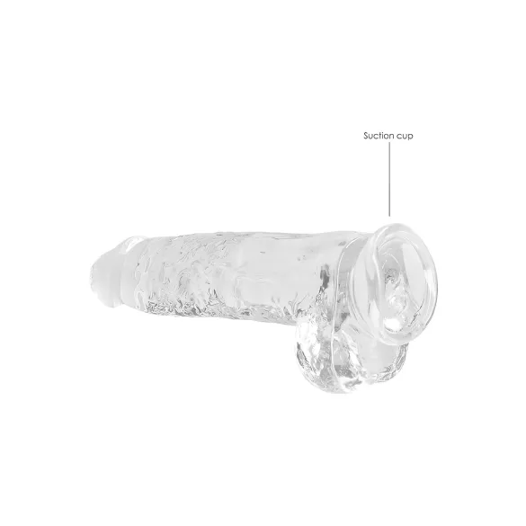 RealRock - transparent realistic dildo (clear, 22 cm)