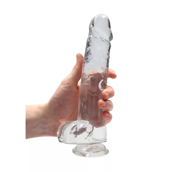 RealRock - transparent realistic dildo (clear, 22 cm)