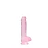 REALROCK - Lifelike Pink Dildo (15cm, Transparent)