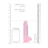 REALROCK - Lifelike Pink Dildo (15cm, Transparent)