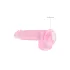 REALROCK - Lifelike Pink Dildo (15cm, Transparent)