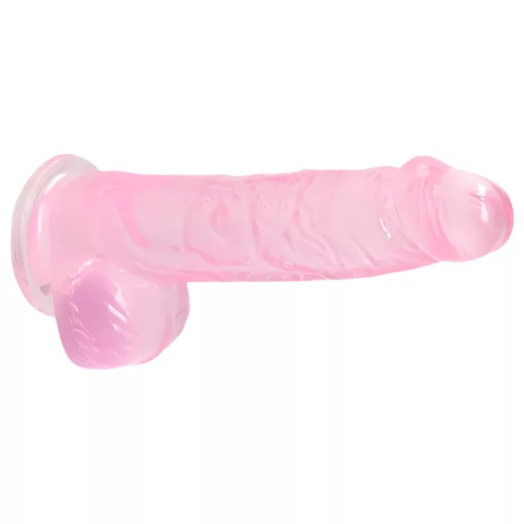 REALROCK - Lifelike Pink Dildo (15cm, Transparent)