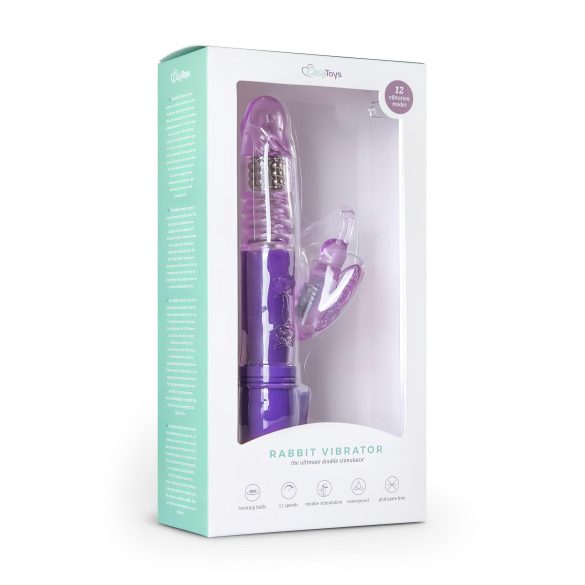 Easytoys Butterfly - Rotating & Thrusting Vibrator (Purple)