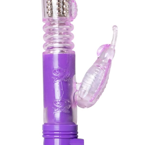 Easytoys Butterfly - Rotating & Thrusting Vibrator (Purple)