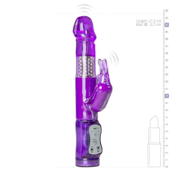 Easytoys Rabbit - Rotating Pearl Clitoral Vibrator (Purple)