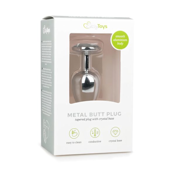 Easytoys - Metallic Anal Plug (Silver-White)
