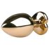 Easytoys Metal No.8 - Heart Base Anal Plug - Gold & Pink (3.5cm)