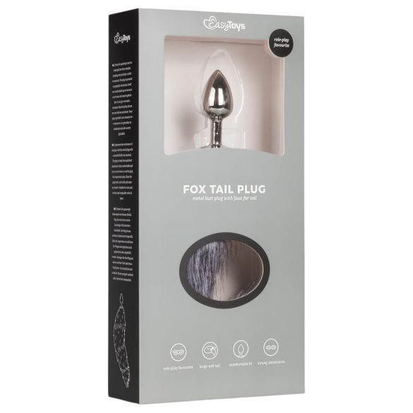 Easytoys Fox NO5 - Silver Anal Plug with Silver Fox Tail