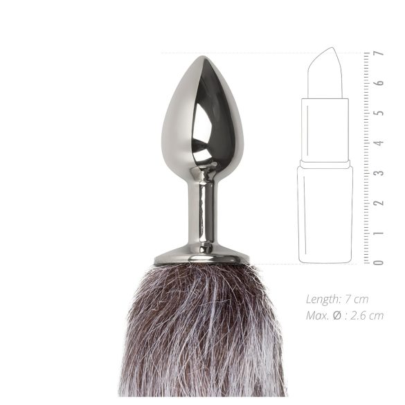 Easytoys Fox NO5 - Silver Anal Plug with Silver Fox Tail