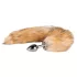Easytoys Fox NO1 - Silver-Red Metal Anal Plug with Fox Tail
