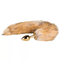   EasyToys Fox Tail No.1 - Metal Anal Plug with Red-Gold Fox Tail