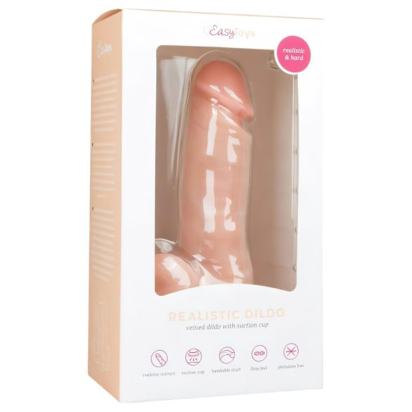 Easytoys - Suction Cup Dildo with Balls (6.9") - Natural