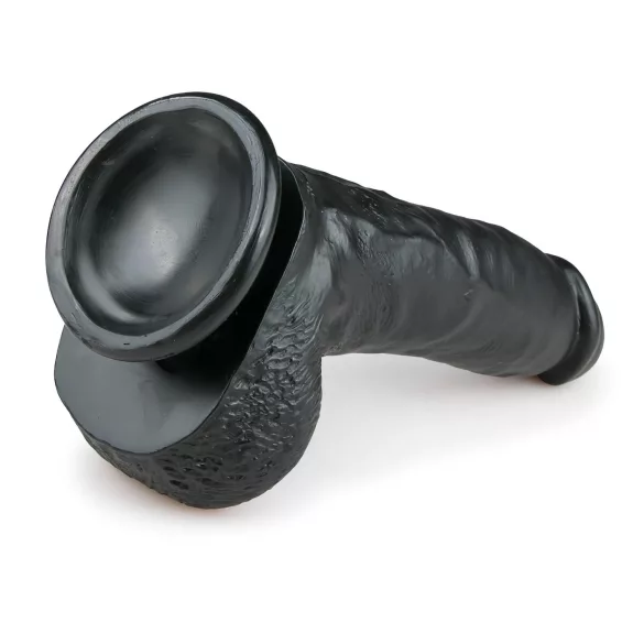 Easytoys - Black Suction Cup Dildo with Balls (20cm)