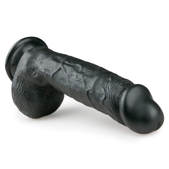 Easytoys - Suction Cup Dildo with Balls (9") - Black