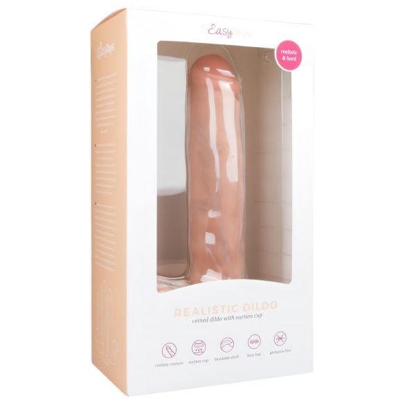 Easytoys - Large Suction Cup Dildo with Balls (11.6") - Natural