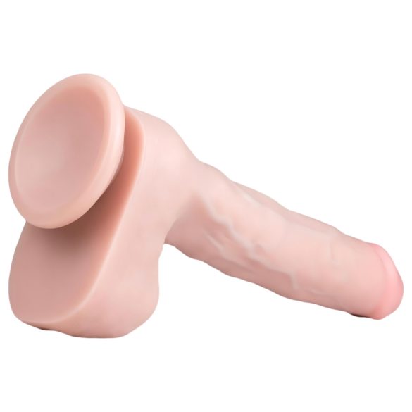 Easytoys - Large Suction Cup Dildo with Balls (11.6") - Natural