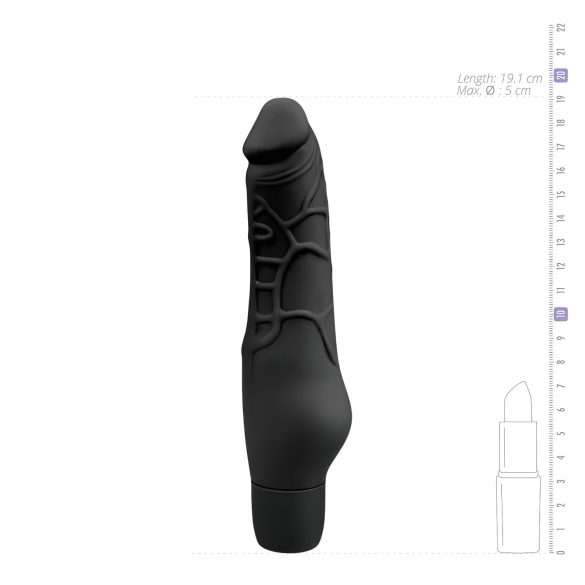 Easytoys Power Vibe - Classic Silicone Vibrator (Black)