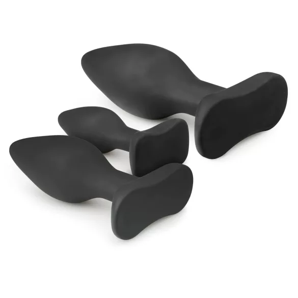 Easytoys Rocket - Black Anal Plug Set (3-piece)
