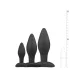 Easytoys Rocket - Black Anal Plug Set (3-piece)
