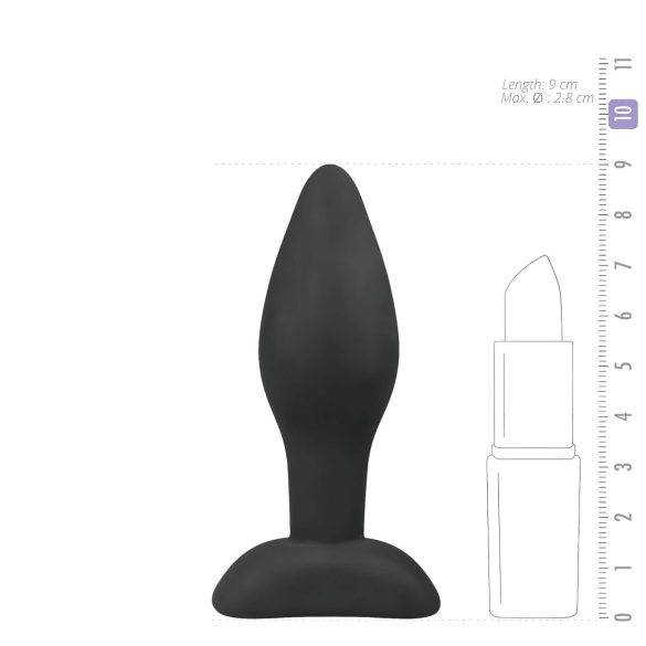 Easytoys - Small Silicone Anal Plug (Black)