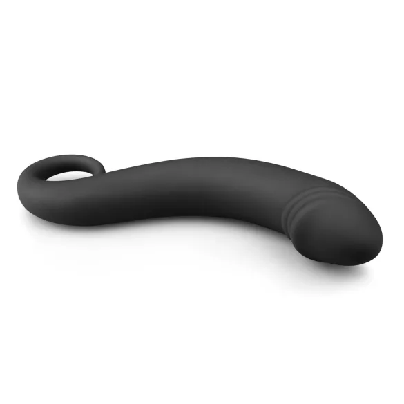 EasyToys Curved Black Silicone Anal Dildo