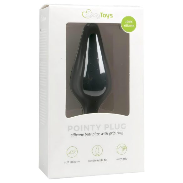 Easytoys Small Pointy Black Anal Plug