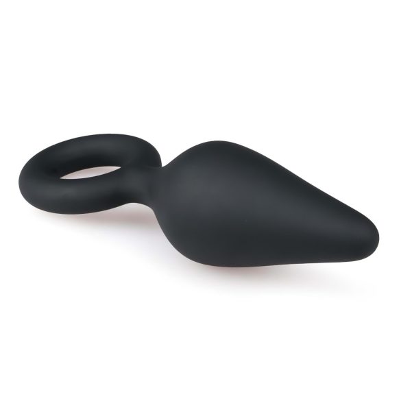 EasyToys Ringed Anal Plug - Medium (Black)