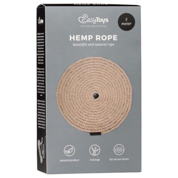 Easytoys Hemp Rope - Natural Bondage Rope (5m)