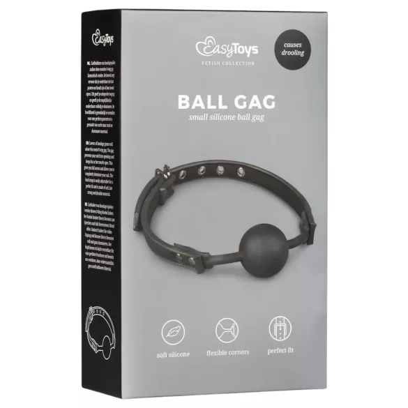 EasyToys - silicone ball gag (black)