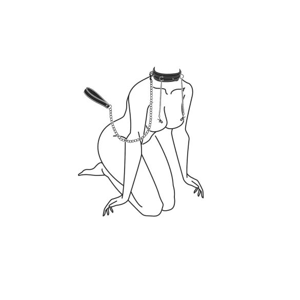 Easytoys - 4-Piece Nipple Clamp, Collar & Leash Set