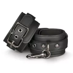 Easytoys - Black Faux Leather Handcuffs