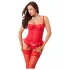 Amorable - 3-Piece Corset Set (Red) - M