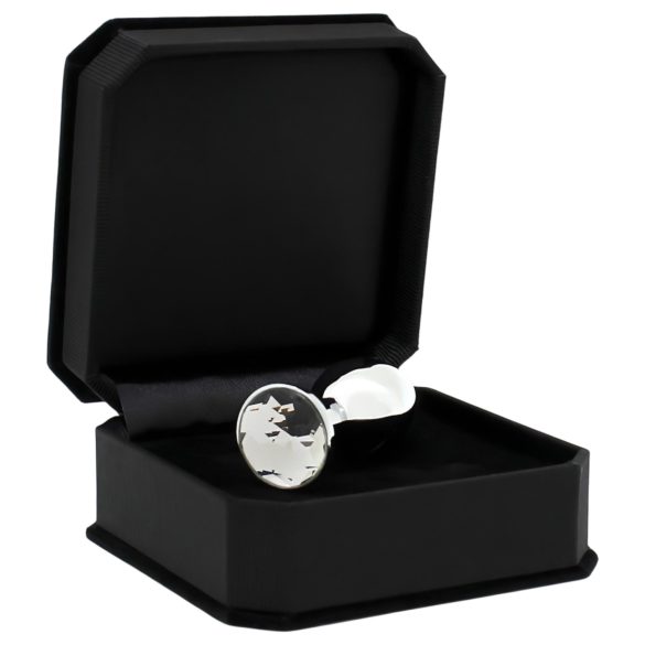 Rimba XS - Transparent Gem Metal Anal Plug (Silver)